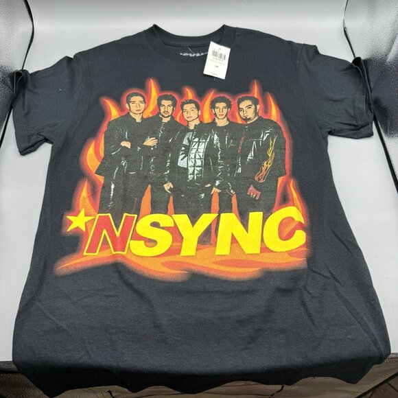 NSYNC | Shirts | Nsync Tshirt Group Portrait Flames Small New | Poshmark
